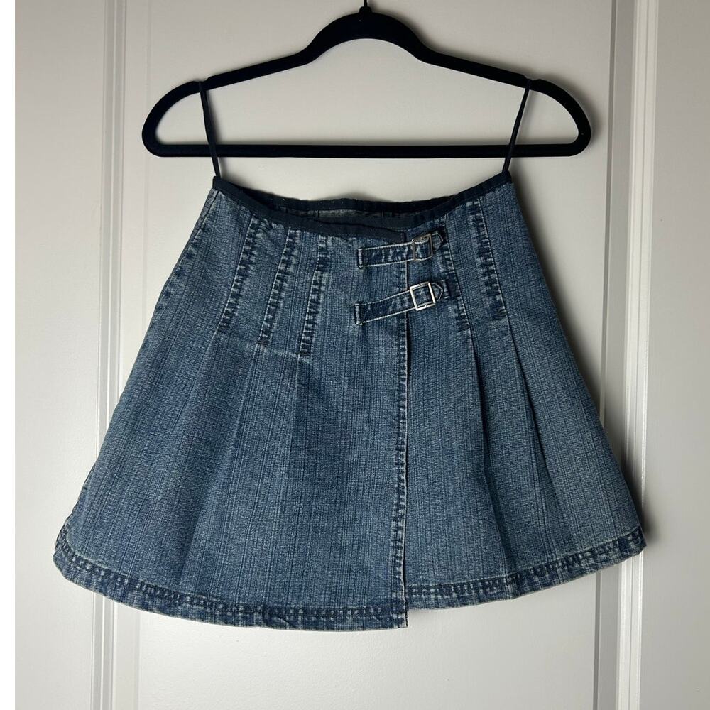 Jeans division pleated mini skirt size xxs30